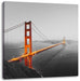 Golden Gate Bridge in der Abenddämmerung B&W Detail Leinwanbild Quadratisch