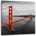 Golden Gate Bridge bei Sonnenuntergang B&W Detail Leinwanbild Quadratisch