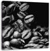Nahaufnahme fallende Kaffeebohnen, Monochrome Leinwanbild Quadratisch