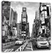 Times Square in new York City, Monochrome Leinwanbild Quadratisch