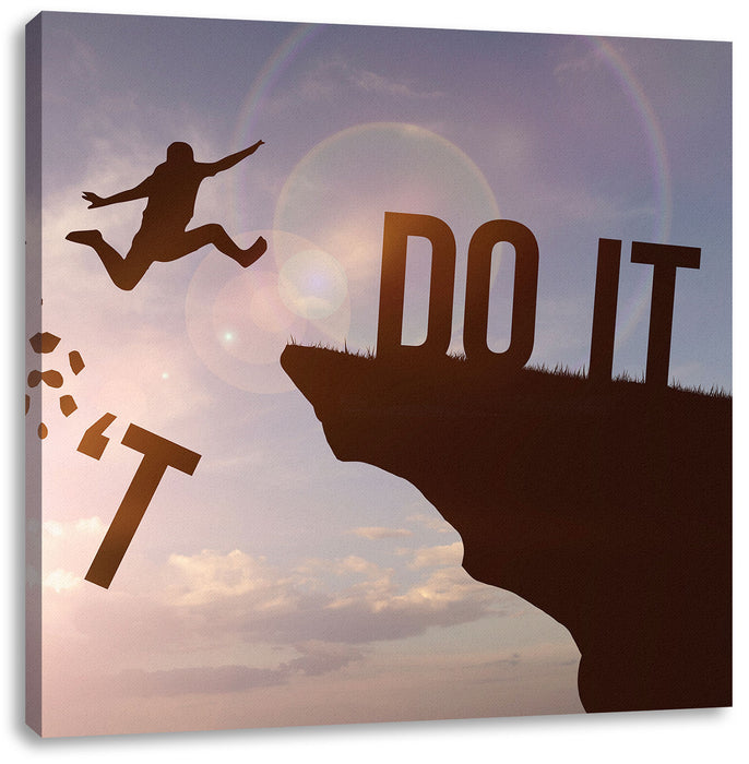 I cant do it Motivaton Leinwandbild Quadratisch