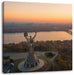 Skyline Kiew Sonnenuntergang Leinwandbild Quadratisch