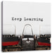 Keep lerning! Motivaton Leinwandbild Quadratisch