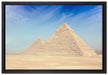 Beeindruckende Pyramiden von Gizeh auf Leinwandbild gerahmt Größe 60x40