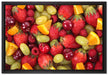 Leckere Früchte auf Leinwandbild gerahmt Größe 60x40