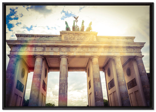 Brandenburger Tor in Berlin auf Leinwandbild gerahmt Größe 100x70