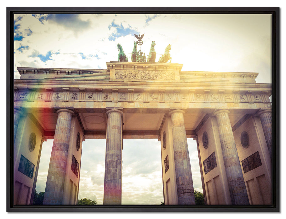 Brandenburger Tor in Berlin auf Leinwandbild gerahmt Größe 80x60