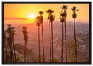 Blick auf Hollywood auf Leinwandbild gerahmt Größe 100x70