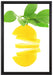 Leckere zerschnittene Zitrone auf Leinwandbild gerahmt Größe 60x40