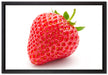 Leckere Erdbeere auf Leinwandbild gerahmt Größe 60x40