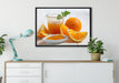 Frische Orangenmarmelade auf Leinwandbild gerahmt verschiedene Größen im Wohnzimmer