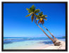 Palmen am Strand auf Leinwandbild gerahmt Größe 80x60