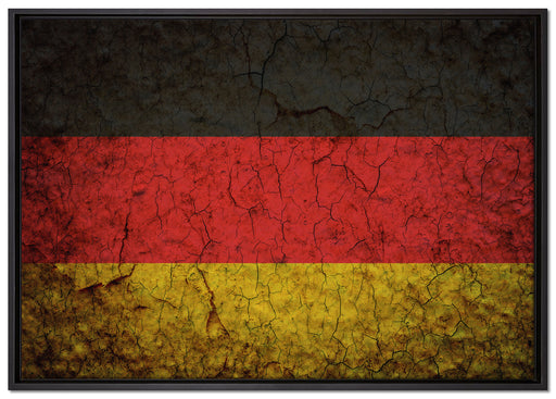 Deutschlandfahne auf Leinwandbild gerahmt Größe 100x70