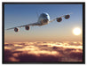 Flugzeug auf Leinwandbild gerahmt Größe 80x60