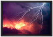 Blitze auf Leinwandbild gerahmt Größe 60x40
