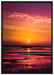 Sonnenaufgang über Meer auf Leinwandbild gerahmt Größe 100x70