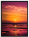 Sonnenaufgang über Meer auf Leinwandbild gerahmt Größe 80x60