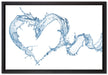 Herz aus Wasser auf Leinwandbild gerahmt Größe 60x40