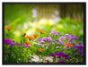 Blumenwiese auf Leinwandbild gerahmt Größe 80x60