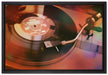 Schallplatte auf Leinwandbild gerahmt Größe 60x40