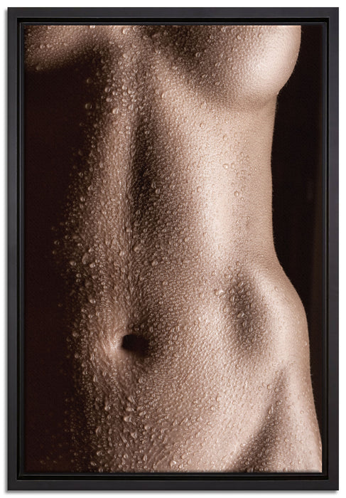 Nackte Frau auf Leinwandbild gerahmt Größe 60x40