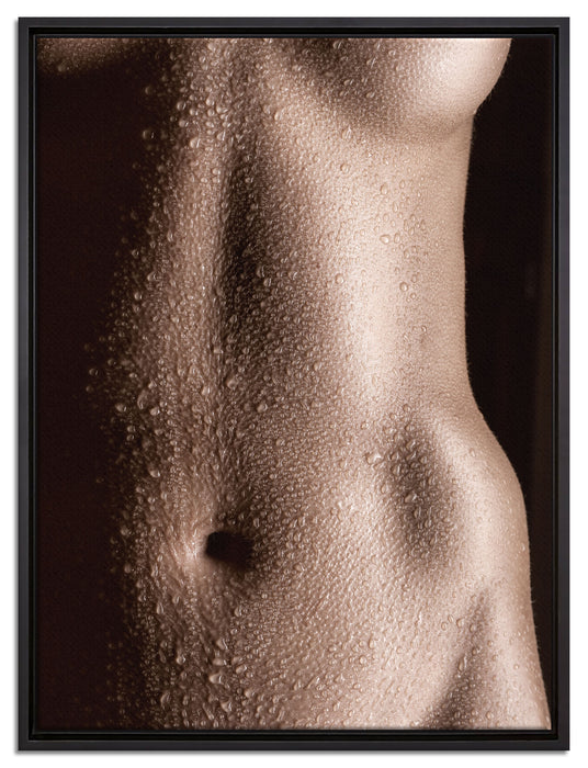 Nackte Frau auf Leinwandbild gerahmt Größe 80x60