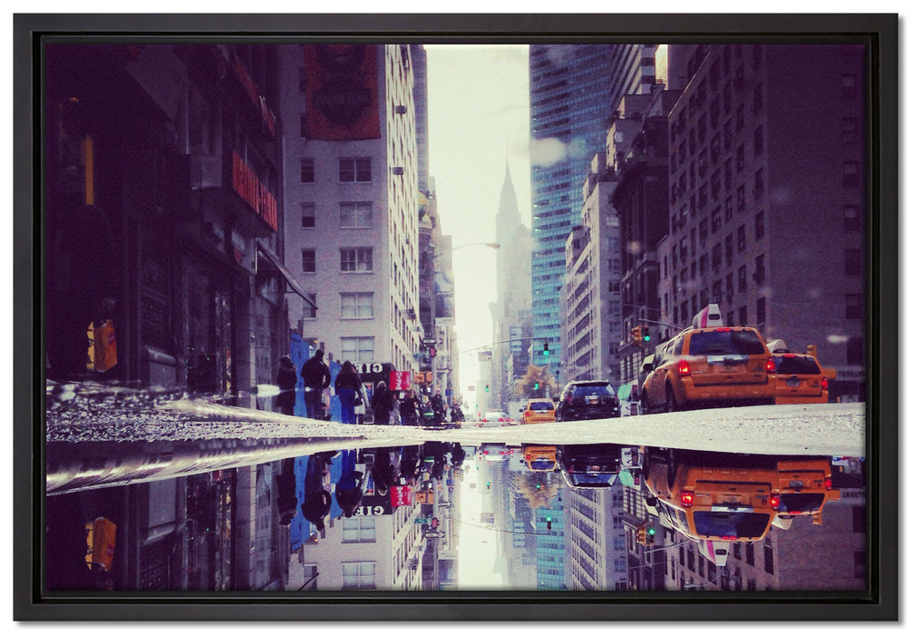 New York Times Square auf Leinwandbild gerahmt Größe 60x40