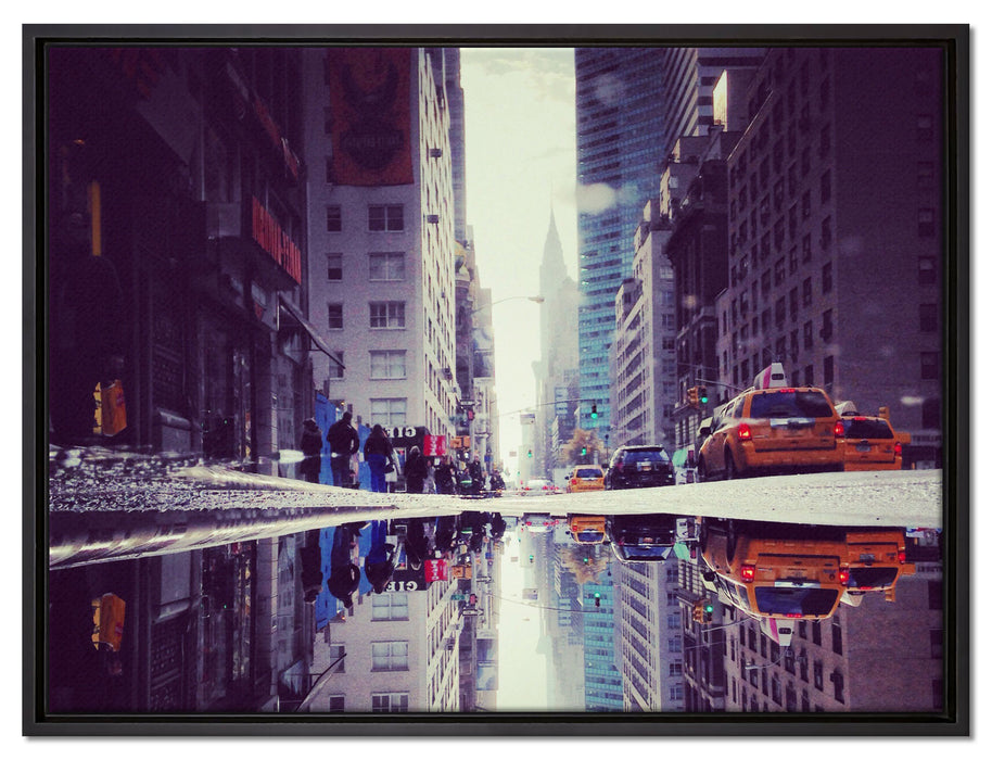 New York Times Square auf Leinwandbild gerahmt Größe 80x60
