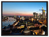 Frankfurt Skyline auf Leinwandbild gerahmt Größe 80x60