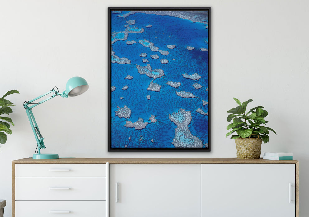 Korallenriffe Australien auf Leinwandbild gerahmt verschiedene Größen im Wohnzimmer