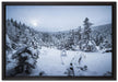 Winterlandschaft vereister See auf Leinwandbild gerahmt Größe 60x40