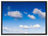 Wolken am blauen Himmel auf Leinwandbild gerahmt Größe 80x60