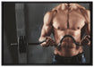 Bodybuilding auf Leinwandbild gerahmt Größe 100x70