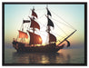 Altes Segelschiff auf Leinwandbild gerahmt Größe 80x60