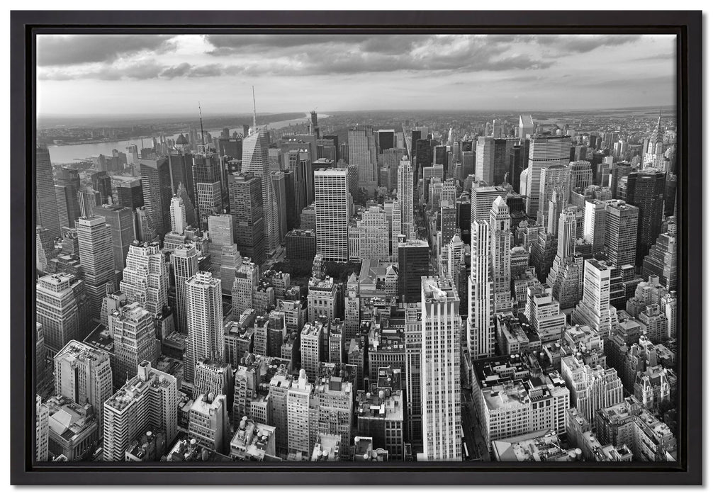 New York Skyline auf Leinwandbild gerahmt Größe 60x40