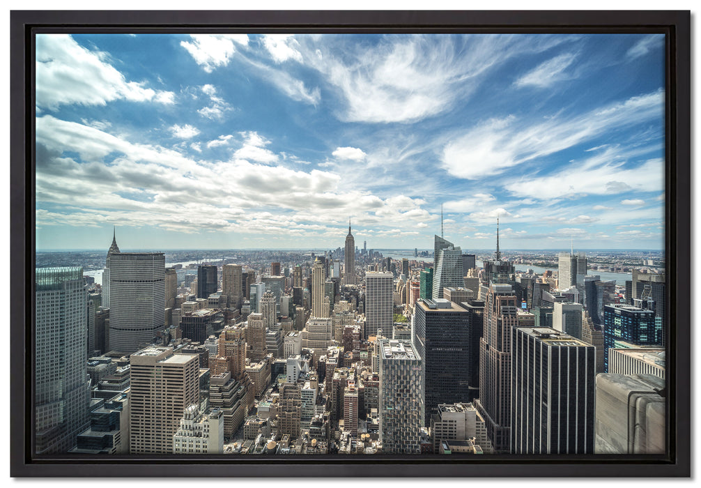 New York Skyline auf Leinwandbild gerahmt Größe 60x40