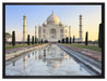 Taj Mahal auf Leinwandbild gerahmt Größe 80x60