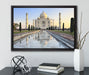 Taj Mahal auf Leinwandbild gerahmt mit Kirschblüten