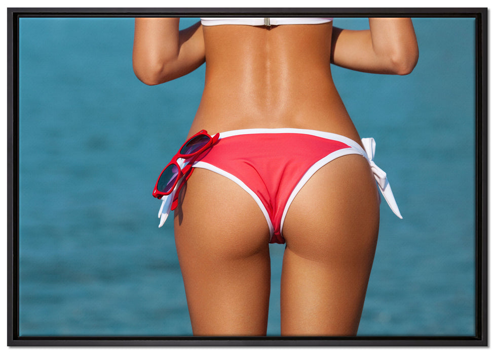 Sexy Po auf Leinwandbild gerahmt Größe 100x70