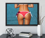 Sexy Po auf Leinwandbild gerahmt mit Kirschblüten