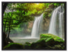 Wasserfall auf Leinwandbild gerahmt Größe 80x60