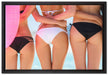 Sexy Girl Bikini auf Leinwandbild gerahmt Größe 60x40