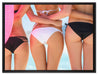 Sexy Girl Bikini auf Leinwandbild gerahmt Größe 80x60