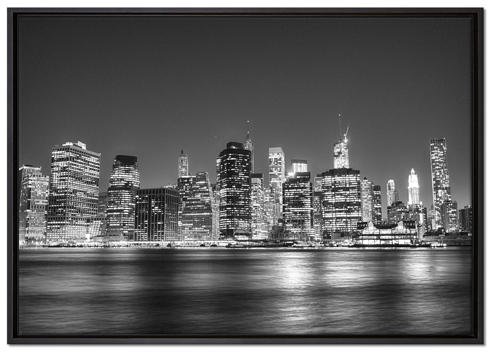 New York City auf Leinwandbild gerahmt Größe 100x70