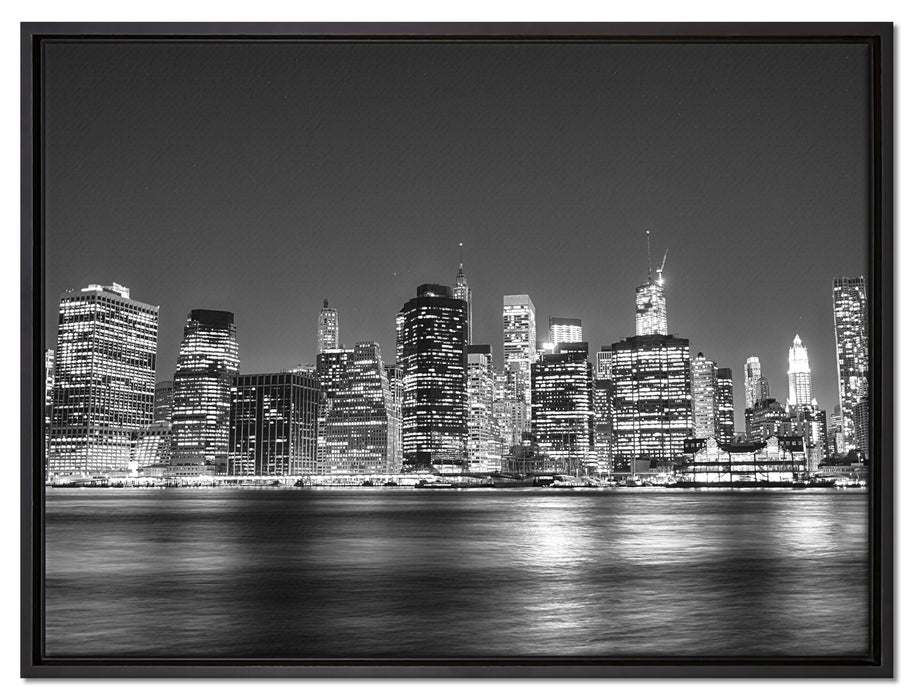 New York City auf Leinwandbild gerahmt Größe 80x60