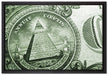 Illuminaten-Pyramide auf Leinwandbild gerahmt Größe 60x40