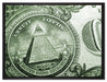 Illuminaten-Pyramide auf Leinwandbild gerahmt Größe 80x60