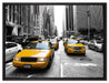 Cityverkehr New York auf Leinwandbild gerahmt Größe 80x60