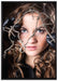 Sexy girl Stacheldraht auf Leinwandbild gerahmt Größe 100x70