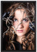 Sexy girl Stacheldraht auf Leinwandbild gerahmt Größe 60x40
